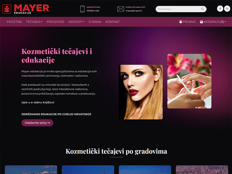 Redizajn web stranice mayer.hr